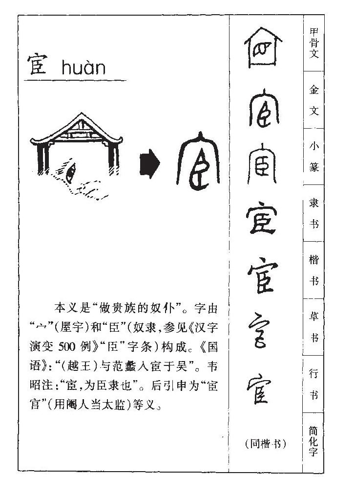 宦字字源字形